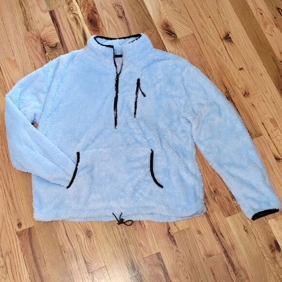 🤸♀️3 for 12🤸♂️ Fuzzy Sherpa-Like Half Zip Pullover Sweatshirt Jacket XL - Picture 1 of 5
